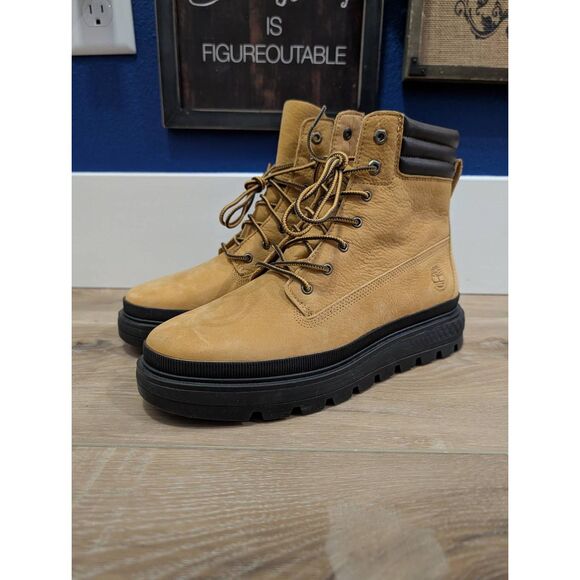 NWOB Timberland Ray City GreenStride Waterproof Boots Women’s 8.5 Wheat Nubuck - Picture 5 of 11